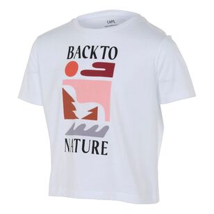 Cape Youth Girls Back To Nature Tee White