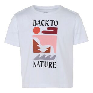 Cape Youth Girls Back To Nature Tee White