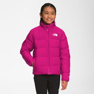 The North Face Teens Reversible North Down Jacket Fuchsia Pink