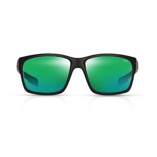 Tonic Titan Sunglasses Matte Black & Mirror Green