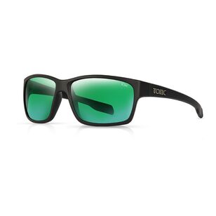 Tonic Titan Sunglasses Matte Black & Mirror Green