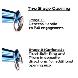 Toit Stainless Steel Split Ring Pliers Blue