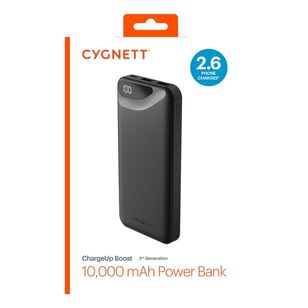 Cygnett ChargeUp Boost Gen3 10,000mAH Power Bank Black 10K
