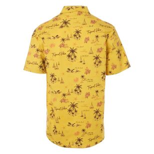 Gondwana Men's Tropical Island Shirt Yellow