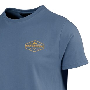 Mountain Designs Men's Blue Heritage Short Sleeve Tee Coronet Blue