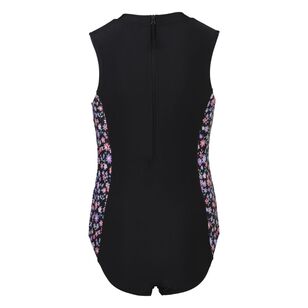 Body Glove Youth Girl's Floral Swimsuit Black Floral