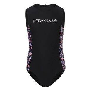 Body Glove Youth Girl's Floral Swimsuit Black Floral