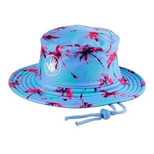 Body Glove Kids Swim Bucket Palm Tree Hat Blue One Size