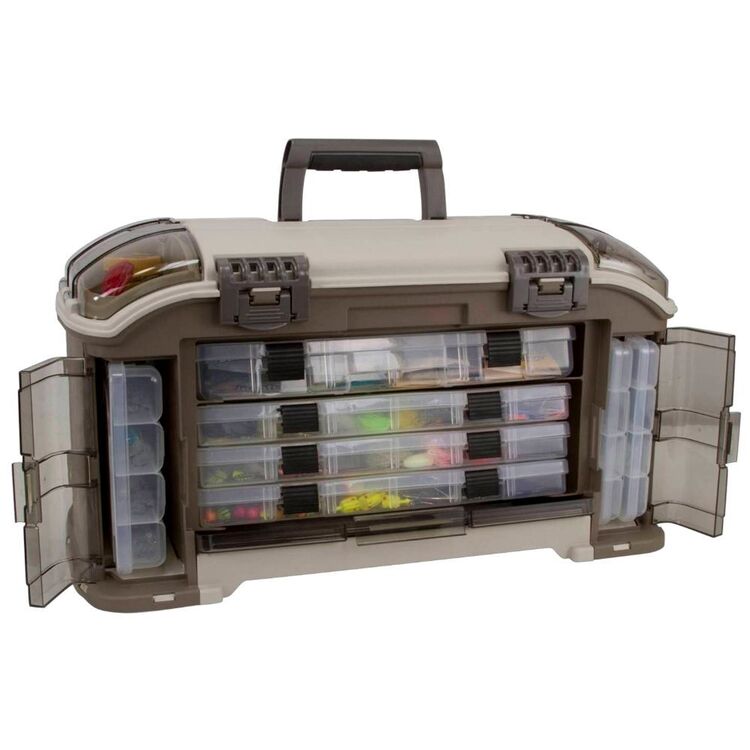 brown plano tackle box Keep all your fishing gear organized and secure with this Plano PLABG360 Guide Series 3600 Tackle Bag Plano 2-Level Magnum Satchel Tackle