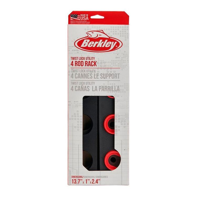 Berkley Twist Lock Utility Fishing Rod Rack Red & Black
