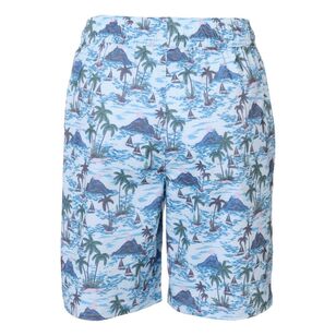 Cape Youth Boys Vintage Hawaiian Shorts Blue