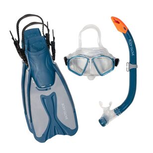 Body Glove Quantum Youth 4 Piece Snorkel Set Blue & Grey