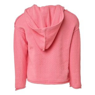 Trip In A Van Kids Knitted Poncho Coral