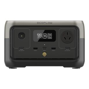 EcoFlow River 2 Portable Power Station with 300W AC output & Built in 256Wh (21Ah@12V) Battery Black 256Wh