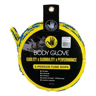 Body Glove 2 Person Tow Tube Rope Yellow & Blue