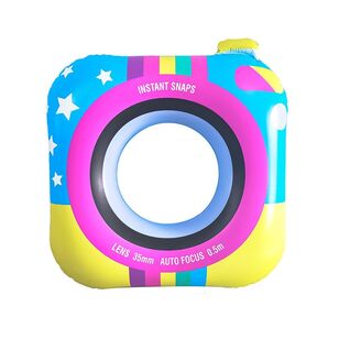 We Love Summer Polaroid Camera Pool Ring Pink & White