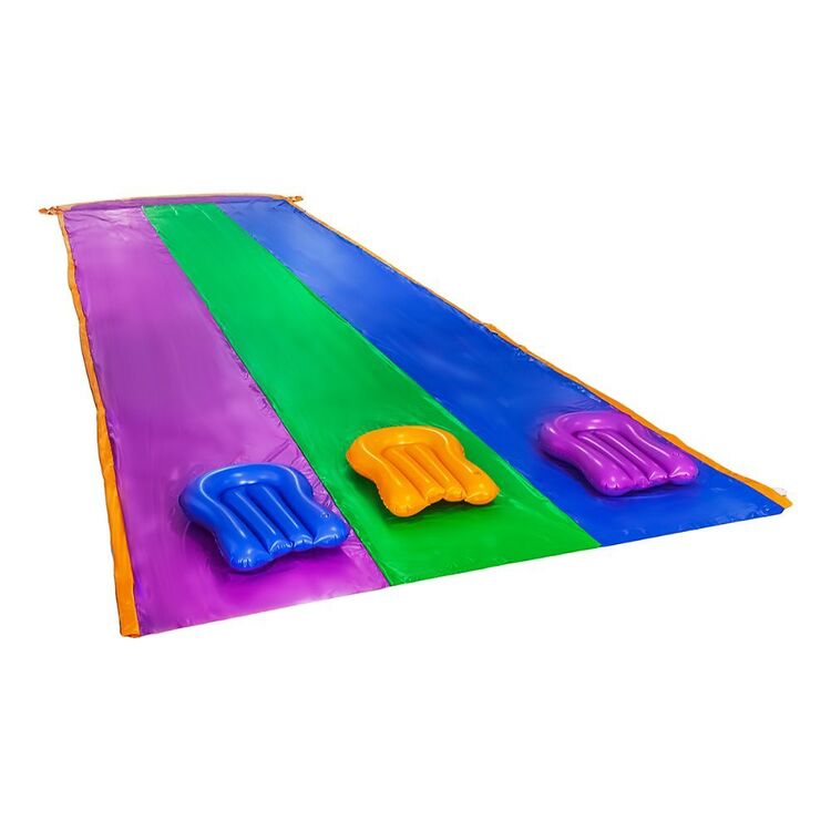 We Love Summer Triple Rider Slide Yellow & Green 7.5 m | Anaconda