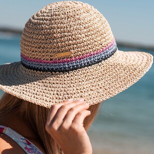 Body Glove Women's Stripe Hat Natural / Stripe One Size