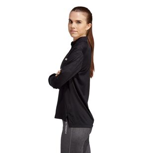 adidas Women's MT High Zip Long Sleeve Tee Black