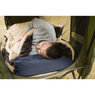 Oztrail Self Inflating Comfort Contour Pillow Blue & Grey L