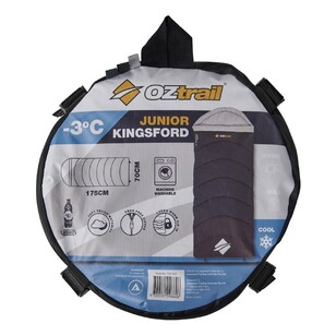 Oztrail Kingford Junior -3° Sleeping Bag Grey