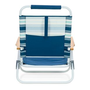 Life! Beach Chair With Table Deluxe Blue