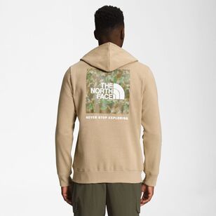 The North Face Men's Box NSE Pullover Hoodie Khaki Olive Stippled Camo