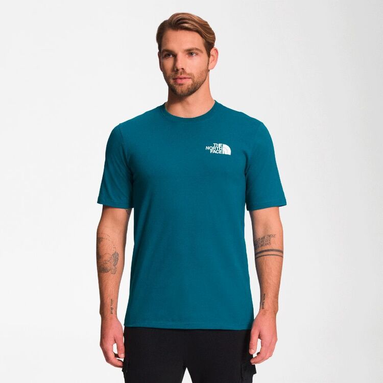 The North Face Men's Coordinates Short Sleeve Tee Blue Coral / Tnf White