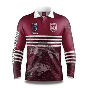 State of Origin 2023 Adult Sublimated Fishing Shirt Maroons State Of Origin Maroons