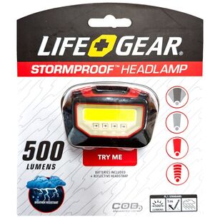 Life + Gear 500 Lumens Stormproof Headlamp Red 500 Lumens