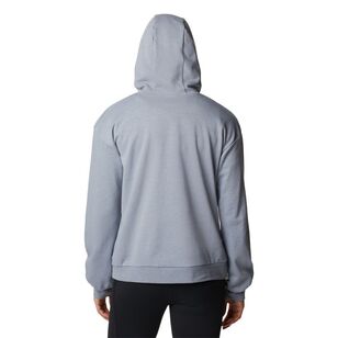 Columbia Women's French Terry Cropped Hoodie Light Grey & White