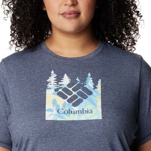 Columbia Women's Plus Size Sun Trek Tee Nocturnal / Swirl Graphic