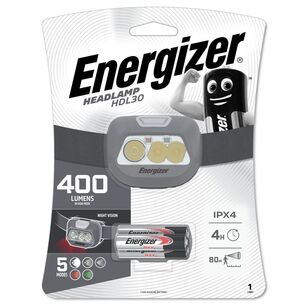 Energizer 400 Lumen HDL30 3AAA Headlamp Red 400 Lumens