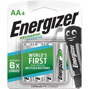 Energizer Rechargeable 2300mAh AA Batteries 4 Pack Multicoloured AA