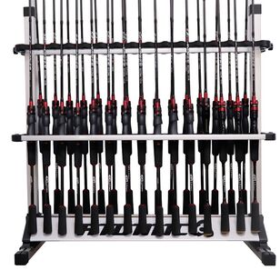 Atomic 30 Slot Aluminium Rod Rack Aluminium