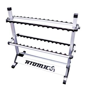Atomic 30 Slot Aluminium Rod Rack Aluminium