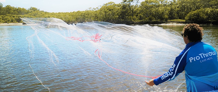 Practice makes perfect when it comes to throwing a cast net.