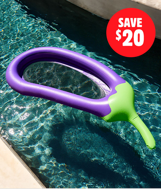 We Love Summer Eggplant Emoji Pool Float