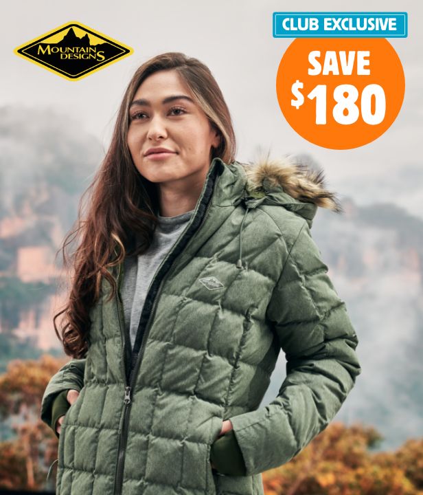 CLUB EXCLUSIVE Save $180 on Mountain Designs Women's Liberty Down Long Line Jacket