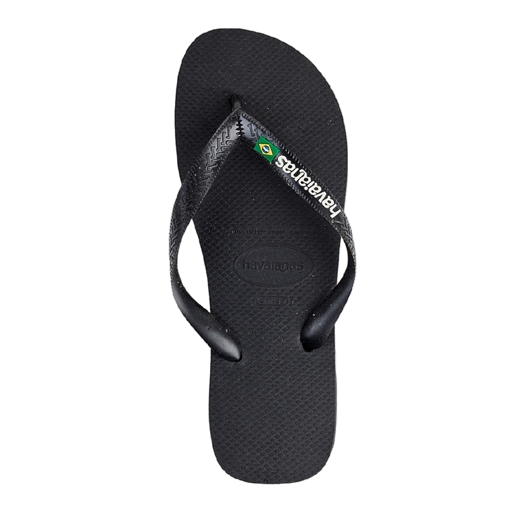 Havaianas Adults' Brazil Thongs Black Yellow 43 44