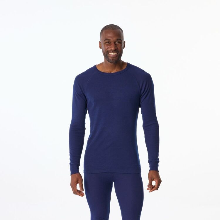 Large Poly Pro Top Mountain Designs Adults' Unisex Polypro Long Sleeve Thermal Top Navy ...