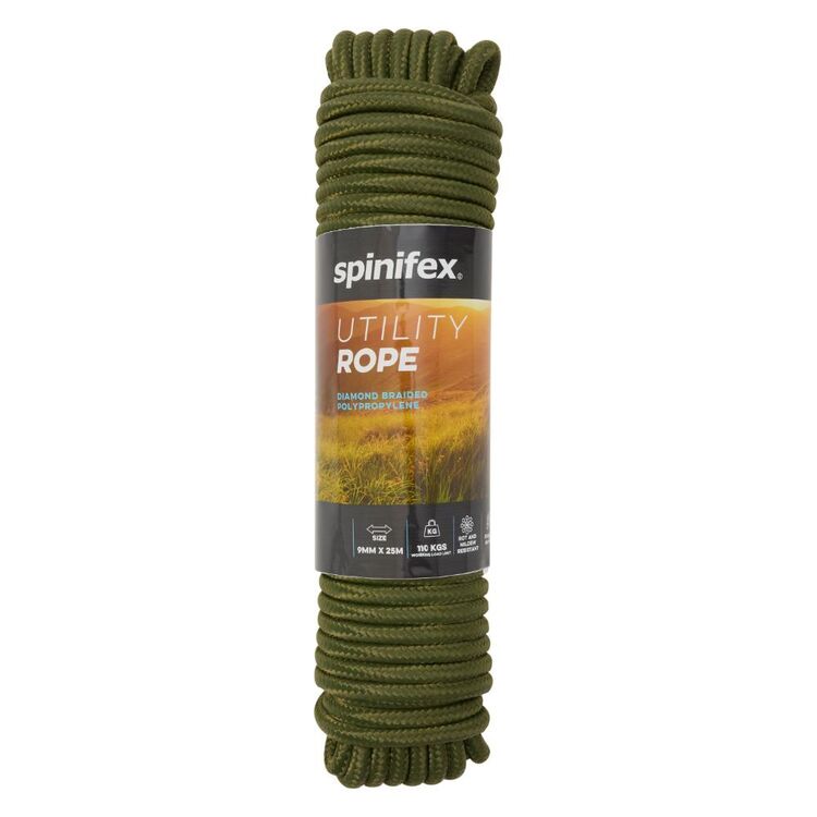 Spinifex Utility Rope Army Green 9 mm x 25 m