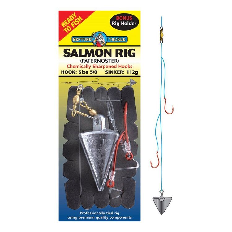 Salmon Dropper Rig Neptune Tackle Chemically Sharpened Salmon Rig Silver 5/0/84G | Anaconda
