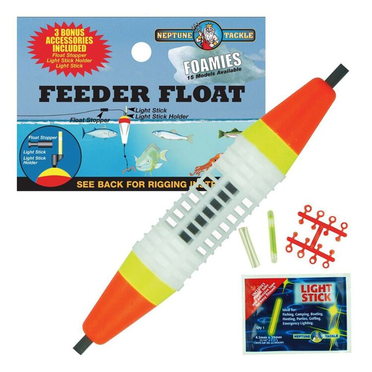 Neptune Tackle Foam Feeder Float Silver