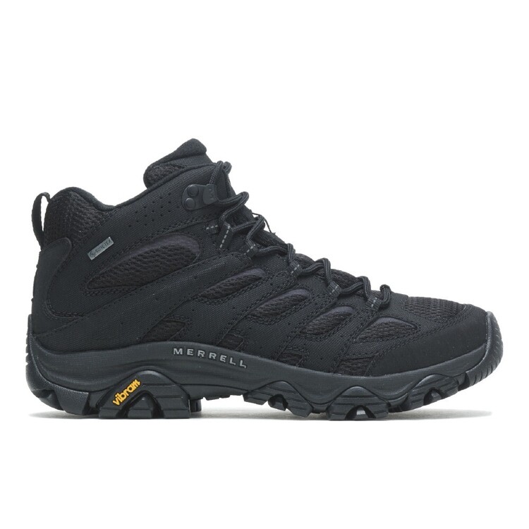 Merrell Men's Moab Gore-Tex Mid Hiking Boots (Wide Fit) Triple Black