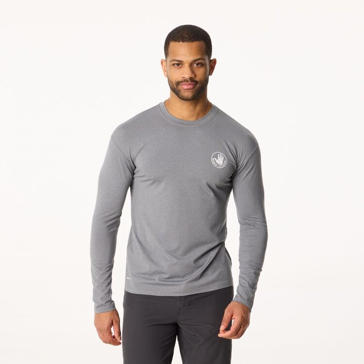 Body Glove Men's Long Sleeve Surf Tee Rash Vest Grey Marl