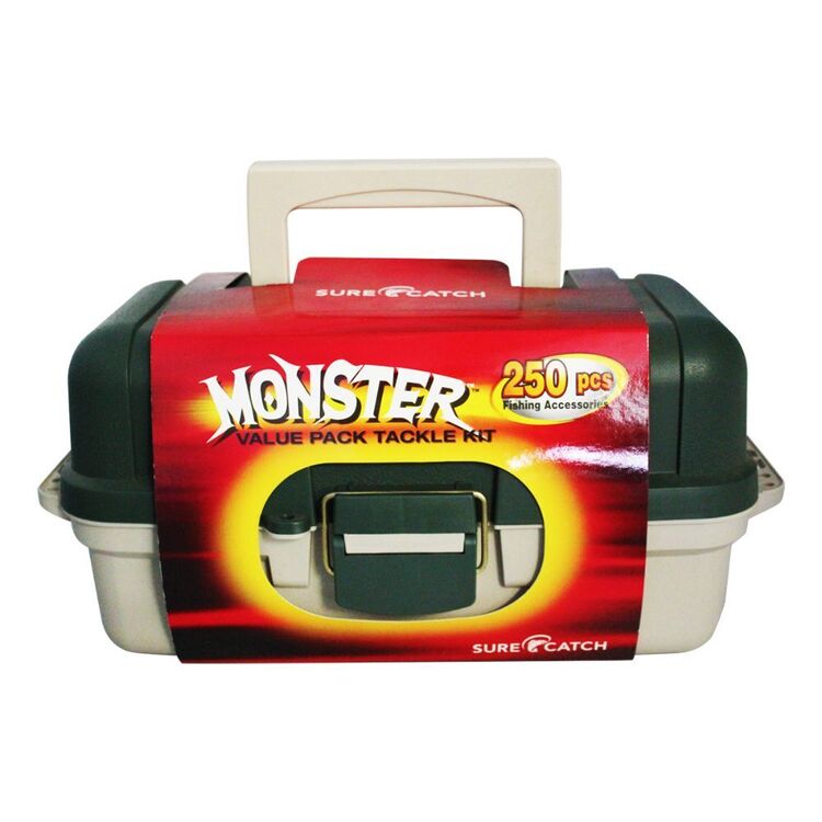 catch a monster tackle box Lakewood Medium Gray Lightweight and easy to carry Surecatch Monster Tackle Kit 250