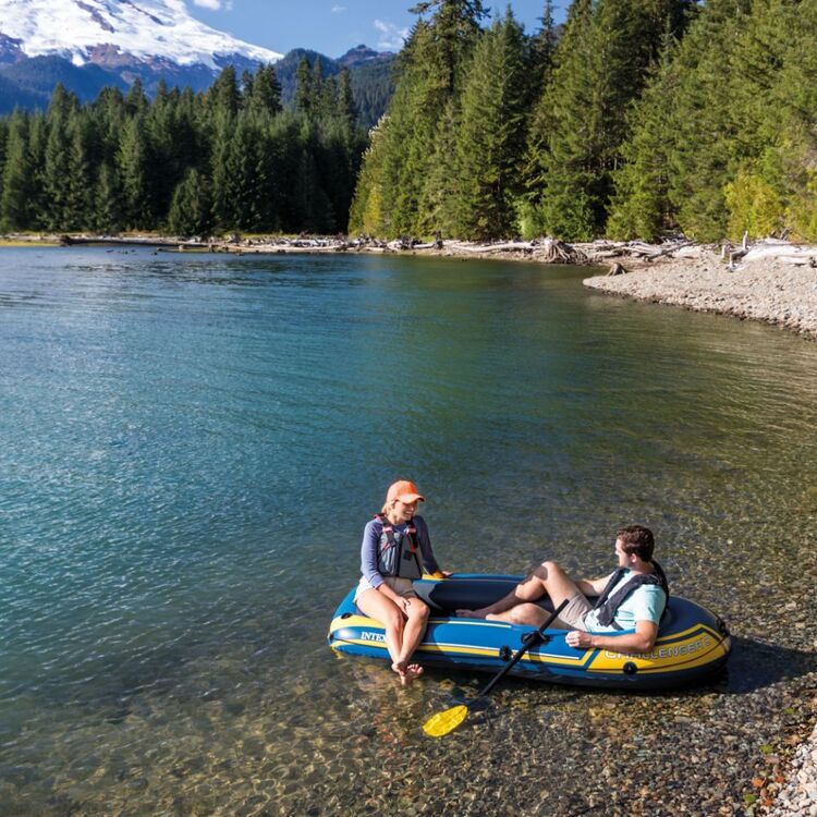 Intex Challenger 2 Inflatable Boat Blue & Yellow
