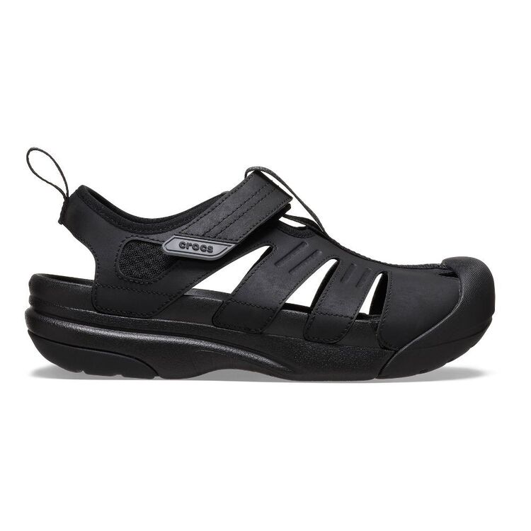 Crocs Men's Yukon Fisherman Sandals Black1