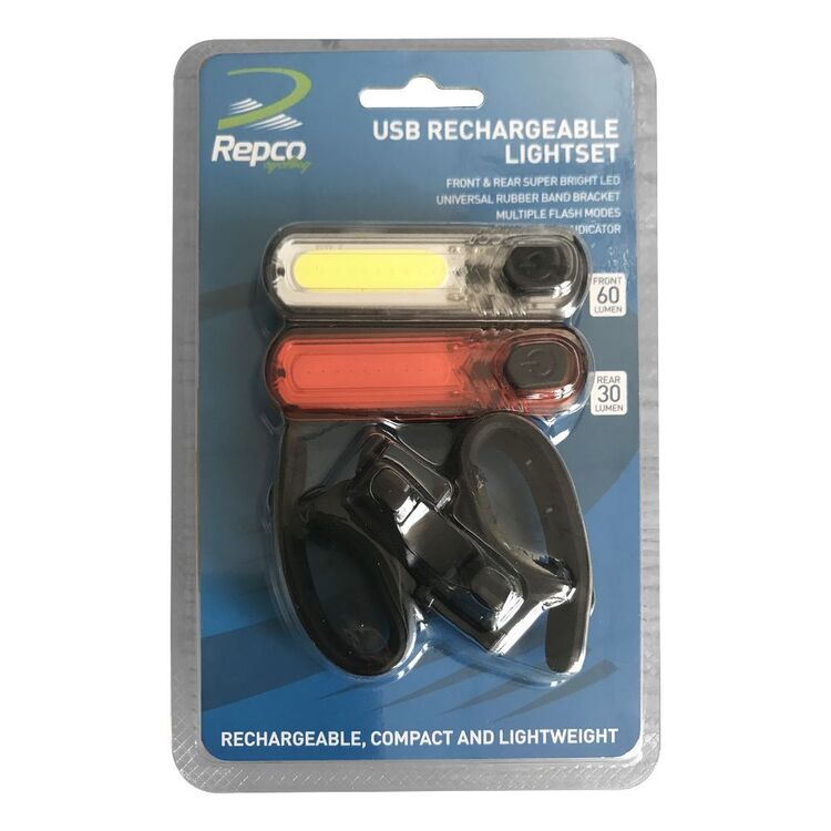 Led Rear Marker Repco Repco Cycling USB Rechargeable Front & Rear LED Bike Light | Anaconda